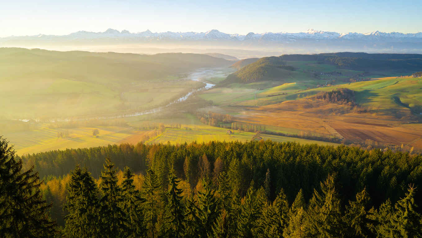 Panorama der deutschen Naturlandschaften — Wald, Berge, Flüsse